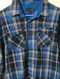 Mens Guess Plaid Shirt